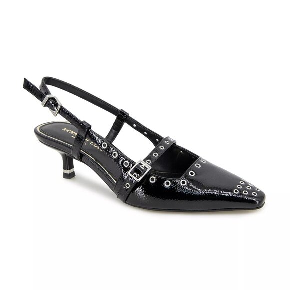 Kenneth Cole New York Women's Martha Eyelet Kitten Heel Pumps - Picture 2 of 8